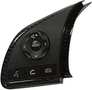 MKVAXR Carbon Fiber Trim Steering Wheel Button, for Mitsubishi, for ASX Cruise Multimedia Control Switch,for Outlander 3 2012 2019 Mirage Cruise Control Switch(for Mirage 14 16)