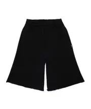 MM6 Maison Margiela Kids Wide-Leg Fleece Shorts 16Y,14Y,12Y,10Y BLACK