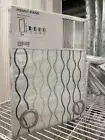 Ikea HENNY RAND Curtains, 1 pair, white/dark blue/light blue/light gray 57x98 "