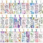 120 Pcs Christian Bookmarks Bible Verse Religious Scripture Bookmarks