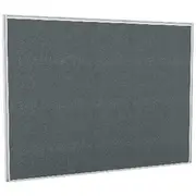 Stilford Screen 1200 W x 900 H mm White Frame Grey Fabric