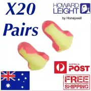 EAR PLUGS Disposable Foam Howard Leight Laser Lite 32dB Sleep NEW 20 PAIRS
