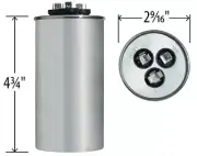 55+7.5 uf/MFD 370 440 VAC volts Round Dual Run Capacitor 50/60 Hz JustCapacitors