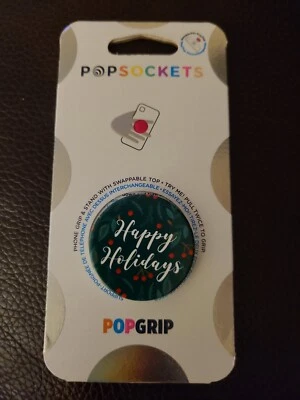 PopSocket PopGrip Happy Holidays Collapsible Stand Universal Phone Tablet