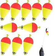 Fishing Float,10X Oval Slip Floats for Fishing - Outdoor Sports Accessories Weighted Water Cork Ball for Deep Water Saltwater Catfish River