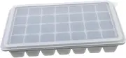 TIDTALEO Silicone Ice Cube Mold DIY Ice Maker Tray with Lids 28 Sided Non-Stick Brick
