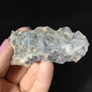 MeldedMind Chalcedony Rosette Specimen 2.78in Natural Blue Crystal Brazil 190193