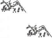 TEHAUX 100pcs Silver Locking Clasp Pin Backs for Badges and Metal Accessories for Name Tags Lanyards and Collectibles