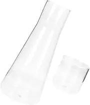 Amosfun 1 Set Elegant Glass Water Carafe and Cup Kit Stylish Pitcher for Home Office Use for Juices and Cold Beverages and Safe Design