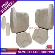 For 03-06 Chevy Tahoe Suburban GMC Yukon Front Leather Seat Cover Light Tan (for: Chevrolet)
