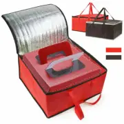 Food Pizza Delivery Red Backpack Insulated Carry Takeaway Warm/Cold Bag