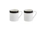 4pc Mikasa Luxe Deco Kitchen China Mug Tableware Dining Printed Set, 380ml