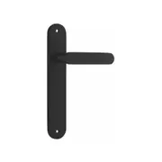 Iver Bronte Door Lever Handle on Oval Backplate Matt Black