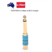 6.5mm Male to RCA Female Audio Jack Stereo Connector Adapter Mono Plug