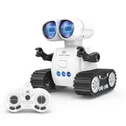 2.4GHz Mini Remote Control Programming Robot Multifunctional LED Lights Control Omnidirectional Marching Robot Toy for C