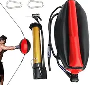 Double End Speed Bag – Thickened PU Leather Boxing Ball for Training | Reflex Punching Ball with Elastic Cords, Hand-Eye Coordination Trainer for MMA, Boxing Practice, and Reaction Speed Drills