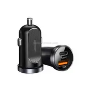 C-A08 30W Mini PD+QC3.0 Dual-port Smart Car Charger
