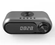 S04 3 In 1 10W Bedside Wireless Charging Audio LED Clock Alarm Clock Audio Wireless Charger Bluetooth Music Speaker