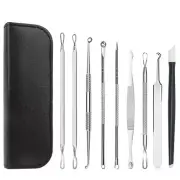 9Pcs Pimple Remover Tool Kit Blackhead Extractor Comedone Acne Spot Popper