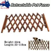 Wooden Pet Gate Dog Fence Retractable Barrier Sliding Door Security Protector AU