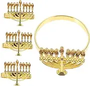 Versatile Hanukkah Napkin Holders Menorah Shaped Napkin Rings for Stylish Decor