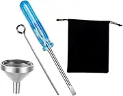 1 Set Ashes Filling Tool Stainless Urn Small Urn Jewelry Fill Kit Mini Funnel Urns Tiny Steel Funnels Cremation Jewelry Funnel Jewelry Tools Funnel Mini Metal Funnel Plastic