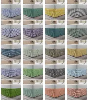 Ambesonne Abstract Design Bedskirt Elastic Wrap Around Skirt Gathered Design