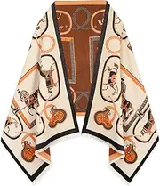 [EXTREE] Scarfs for Women Pashmina Silky Shawl Wrap for Evening Dressing Blanket Open Front Poncho Cape