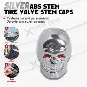 4 Packs Skull Head Tire Valve Stem Caps Exterior Accessories For Honda Toyota