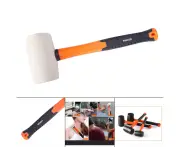 910g 32oz White-MPT Rubber Mallet PRO Heavy Duty Fibreglass Handle Soft Face Hammer 450gm