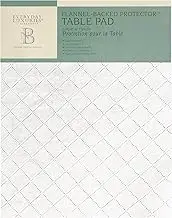 Quilted Waterproof Cut to Fit Table Pad Protector with Flannel Backing, Heat Resistant, Wipe Clean, Cushioned Pad Protects Table from Spills and Scratches, 52" x 120"
