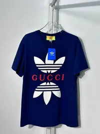 在飛比找Yahoo奇摩拍賣-7-11運費0元優惠優惠-Gucci X adidas originals三葉草聯名短