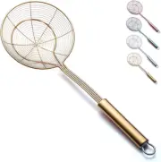 Gold Strainer Spider Skimmers for Kitchen, Stainless Steel Titanium Gold Plating