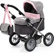 Doll pram Bayer Design 13033AB Trendy Deep Grey Pink