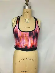 JOSIE NATORI Printed Cropped Top N91440 Pink Multi L NWT $48