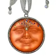 KIRKS FOLLY EMPRESS SEAVIEW MOON ORNAMENT - misty copper / silvertone