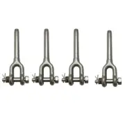 5/16" Drop Forged Open Swage Sockets Stainless Steel T316 3500 Lbs WLL 4 Pcs