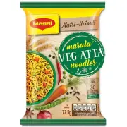 10 x MAGGI NUTRI-LICIOUS Masala Veg Atta Wheat Flour Noodles – 72.5 g Pouch