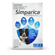 Simparica Flea, Tick & Mite Treatment 10.1-20kg Dog - 6pk