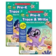 Scholastic Teacher Resources Trace & Write Wipe-Clean Activity Book with Pen