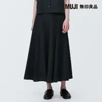 在飛比找momo購物網優惠-【MUJI 無印良品】女有機棉涼感平織布寬擺裙(共3色)
