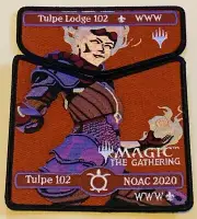 TULPE OA LODGE 102 2024 BSA 2-PATCH 2020 NOAC MAGIC THE GATHERING CHANDRA NALAAR