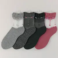 在飛比找蝦皮購物優惠-Miki小舖🌸日本 日本製 透明 刺繡 半短襪 造型 棉襪 