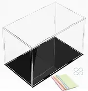 35x25x20cm Clear Acrylic Display Box Case Cabinet Assemble Showcase Countertop Cube Cuboid for Toys Collectibles Action Figures Model Car Miniature Figurines Dustproof Protection Storage Organizing 13.7x9.8x7.8 Inch