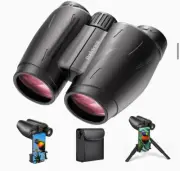 Rodcirant 25x30 High Powered Binoculars, Compact/Waterproof / Phone Adapter