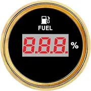 52mm Auto Fuel Level Gauge 0-190ohm 240-33ohm Waterproof Pointer Fuel Level Meter Car Fuel Sender Unit Fit Boar Car Yacht RV Fuel Gauge(BG 0-190 ohm)