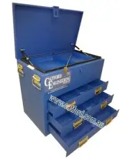 Tradesman Ute and Truck Toolbox, Heavy Duty Tool Box, 3 Drawer Flat Top Blue