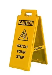 Cortina Lamba Safety Floor Sign, Caution Watch Your Step, 03-600-38, 2 x 4, Y...