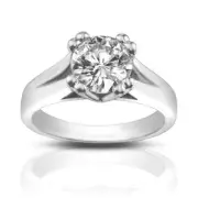 1.33 ct Ladies Round Cut Diamond Solitaire Engagement Ring