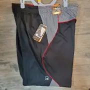 AND1 Men's Shorts Black Basketball SZ L Inseam 11" Pull On Stretch Lightweight